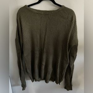 Army green light weight oversized Brandy Melville sweater